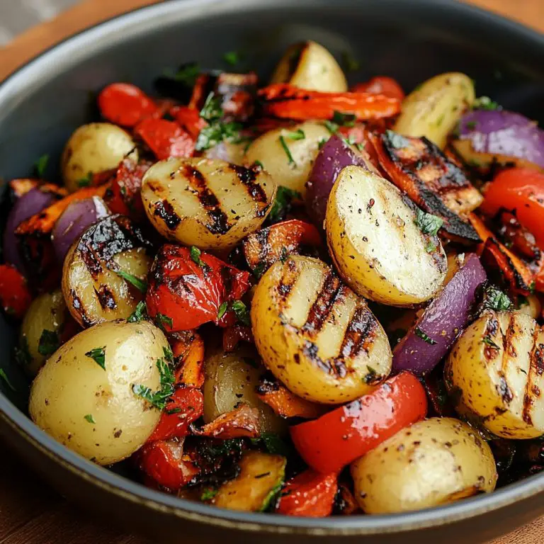 Potetsalat med grillede grønnsaker (4 porsjoner)