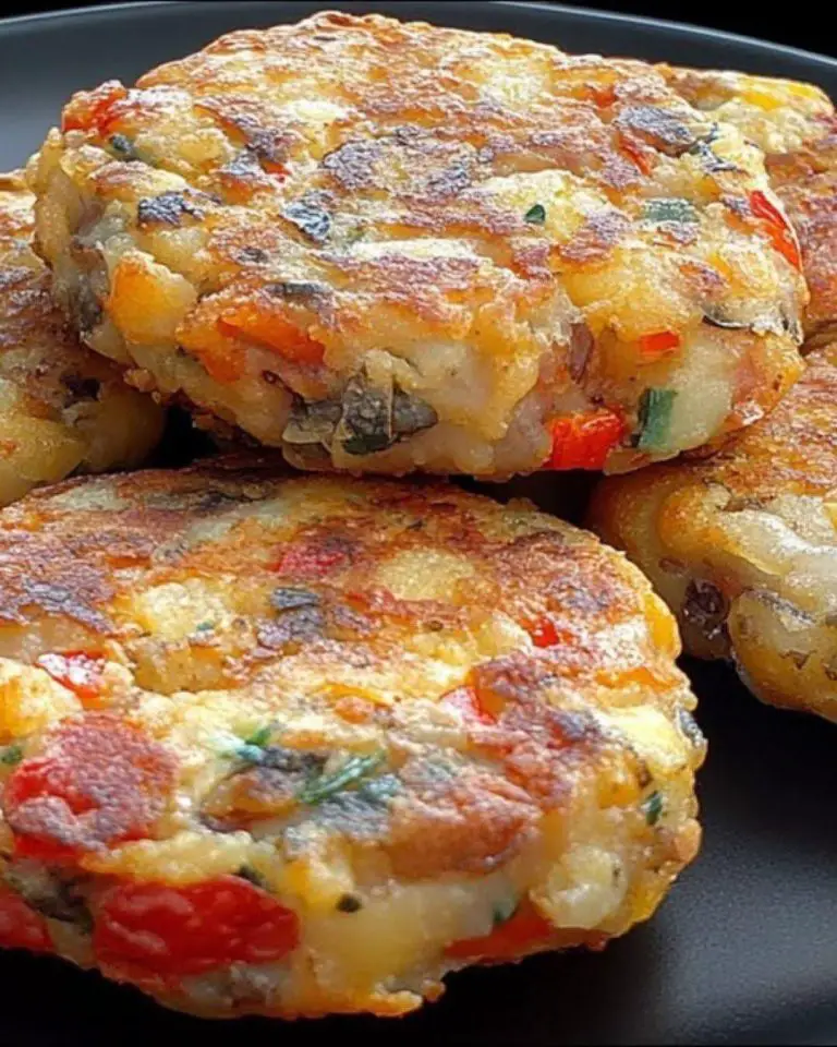 Raske potet- og eggefritter med pølse og ost