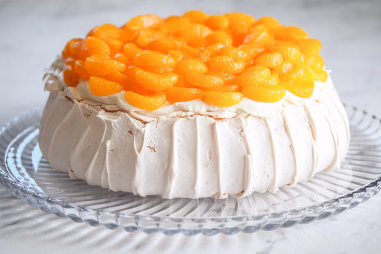 Pavlova med mandarin